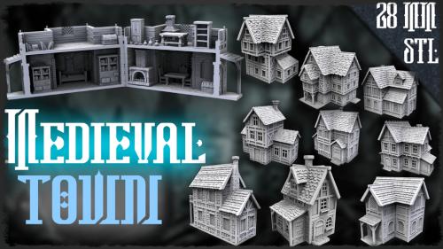 Medieval town 28 ММ, STL