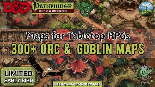 Maps for TTRPGs – Orc & Goblin Territories