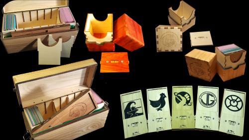 Hardwood Deck Boxes Standard and Commander MTG & Card Gamers