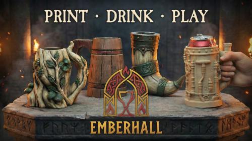 Emberhall: 3D Printable Fantasy Can Holders