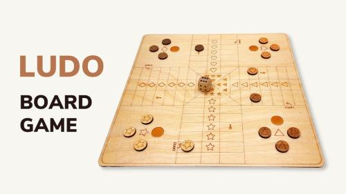 LUDO: wooden board game