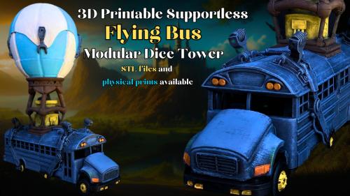 Flying-Bus: 3D Printable Dice Tower Supportfree STL