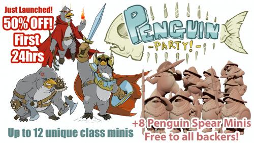 Penguin Party! - 3D Printable Miniatures