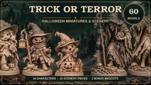 Trick or Terror: 60 Halloween Miniatures & Scenery