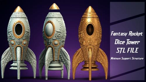 Fantasy Rocket Dice Tower - STL File