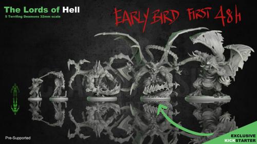 The Lords of Hell: STL Printable Demon Miniatures for RPG