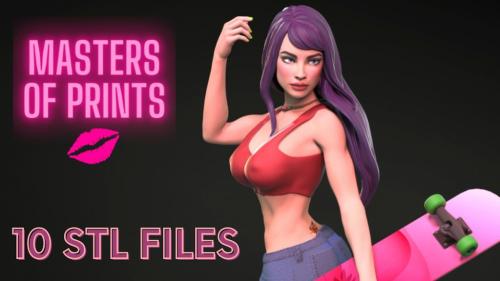 Pinup girl - Lacey - SFW and NSFW 3d print at 75 mm scale