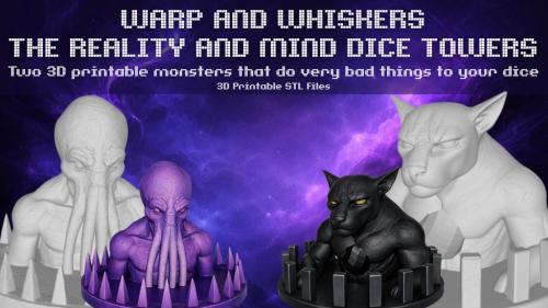 Warp and Whiskers Dice Towers - STL 3D Print