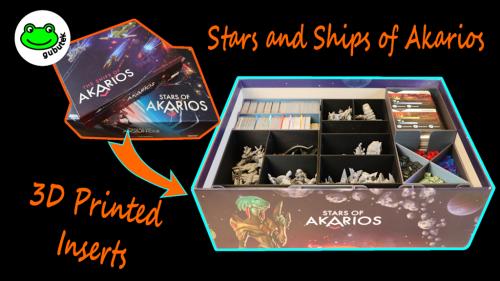 3D printed inserts for Stars of Akarios board game