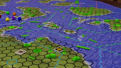Worlds 2 War board game prototype