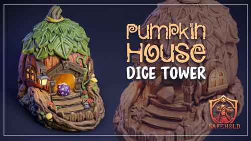 Pumpkin House Dice Tower – 3D Printable STL