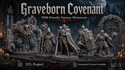Graveborn Covenant: FDM-Friendly Fantasy STL Files