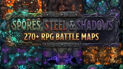 Spores, Steel & Shadows 270+ RPG Battle Maps