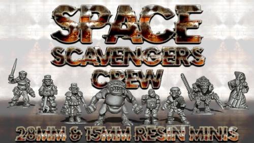 Space Scavengers Crew - 28mm & 15mm Miniatures - STL & Resin