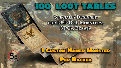 Xtreme Loot Tables: 100 Loot tables for 100 D&D Creatures