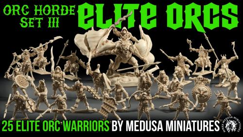 3d printable ELITE ORCS sculpted by Medusa Minis 7 days!