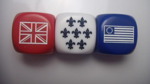 Customized Dice Project - French, British, American Flags