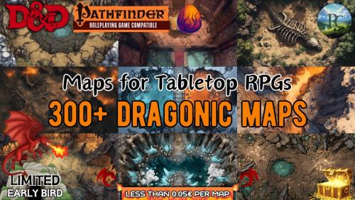 Maps for TTRPGs - Lands of Dragons