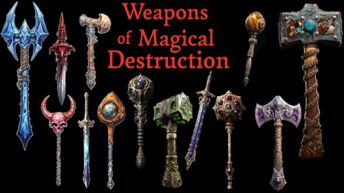 Weapons of Magical Destruction: Fantasy Stock art for D&D