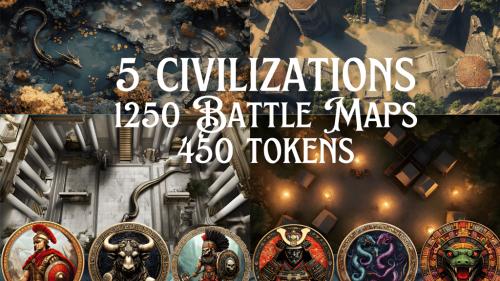 Ancient and Pre-Columbian Civilizations: 1250 Battle Maps