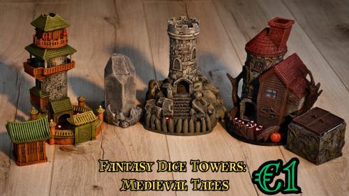 Fantasy Dice Towers: Medieval Tales - 3D Printable STL