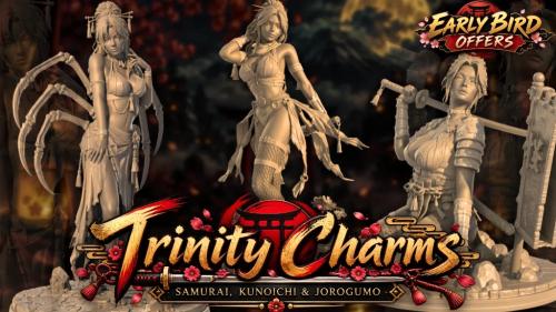 Trinity Charms — Samurai, Kunoichi & Jorogumo