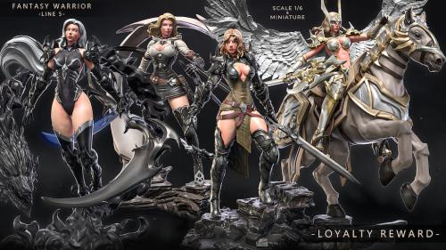 Fantasy Warrior - Line 5 - 3D Print STL