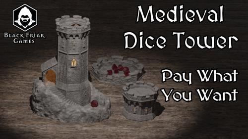Medieval Watchtower Dice Tower - 3D Printable STL Files