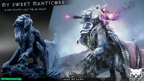 My Sweet Manticore, A big Cat STL to 3D Print