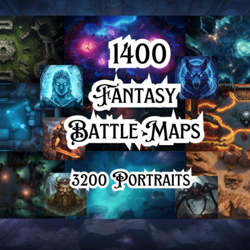 Epic Fantasy Battle Maps: 1400 Rpg Maps + 3200 Portraits