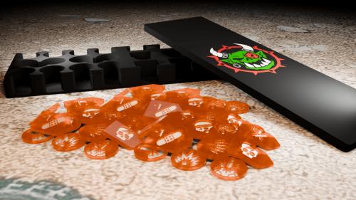 Wargaming Acrylic Tokens + Storage Box