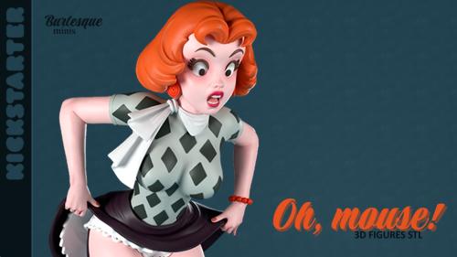 “Oh, mouse!” – Pin-Up figurine – STL files