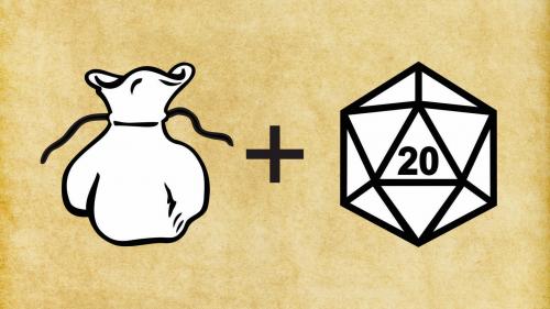 A Simple d20 Dice Bag - with d20s