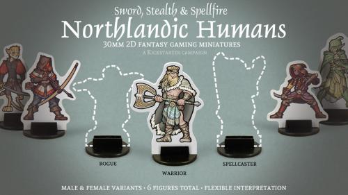 Northlandic Humans 30mm 2D Fantasy Gaming Miniatures