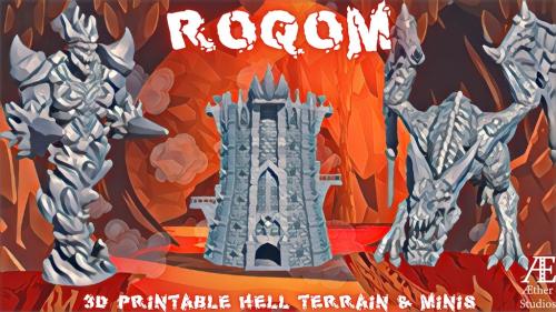 Roqom: 3d-printable Hell terrain and miniatures