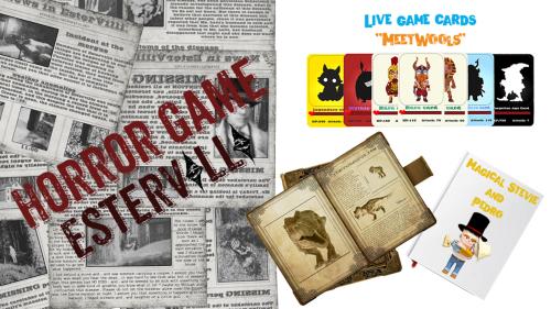 3 in 1 Horror game, Tabletop Game, Live Books
