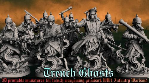 Trench Ghosts: 3D Printable Trench Heretic Warband STL