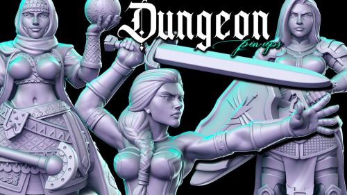 Dungeon pin-ups STL