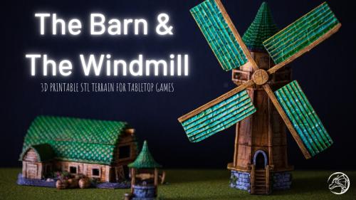 The Windmill and the Barn - 3D printable STL
