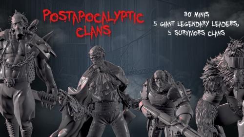 Postapocalyptic Clans - 3d printable miniatures