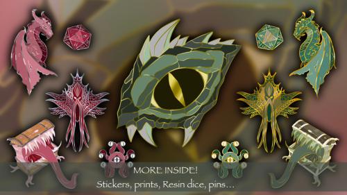 ZINE QUEST: 🐉🔥 RPG Enemies Enamel pin collection