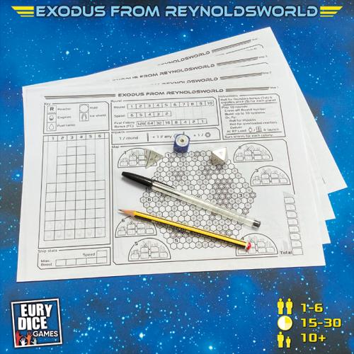 Exodus from Reynoldsworld Roll & Write