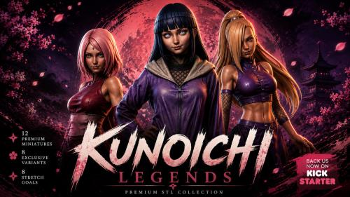 Kunoichi Legends Miniatures - STL Files for 3D Printing