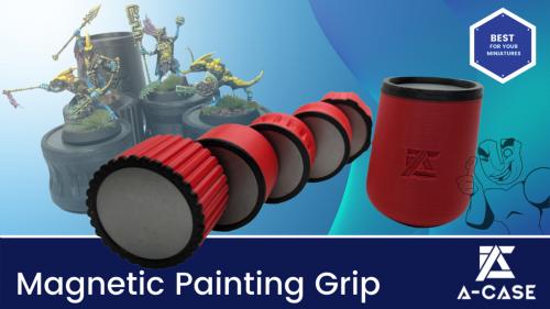 3D Printed - Magnetic Painting Grip for Miniatures