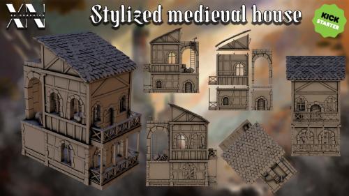 Stylized medieval house