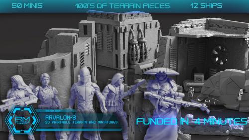 Arvalon 8, 3D Printable Sci-fi Terrain and Miniatures