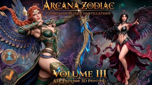 Arcana Zodiac Vol. III: 3D Printable Constellation Guardians