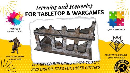 PAINTED WARGAMING TERRAIN/SCENERY FOR BOARD GAMES.