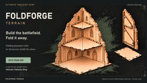 FoldForge Terrain: Folding Ruins for Tabletop Battles