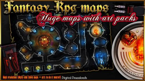4 RPG Fantasy maps and 4 Art Packs.